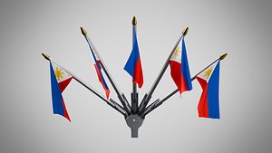 Wall Mount Flags 5 Of Philippines model