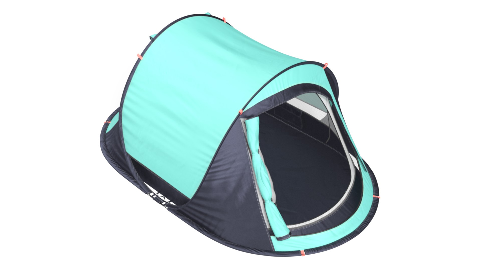 Camping Tent with Door Opened 3D model preview