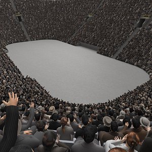 Arena Stands with 50s Crowd