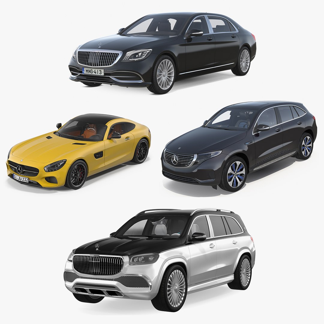 Mercedes Benz Cars Collection 3D model preview