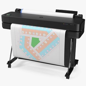 HP DesignJet T630 Tray Closed