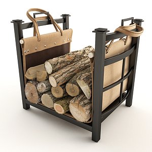 3D firewood wood