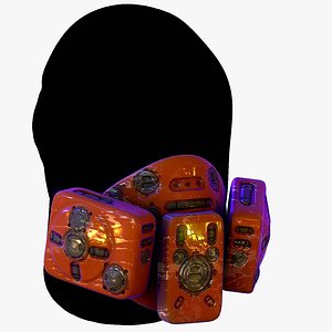 Gas mask respirator scifi futuristic model 3D model 3D