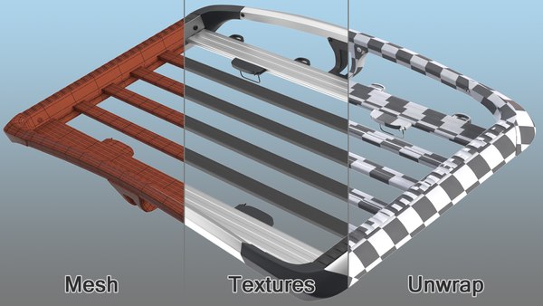 Car exterior roof rack 3D model - TurboSquid 1640730
