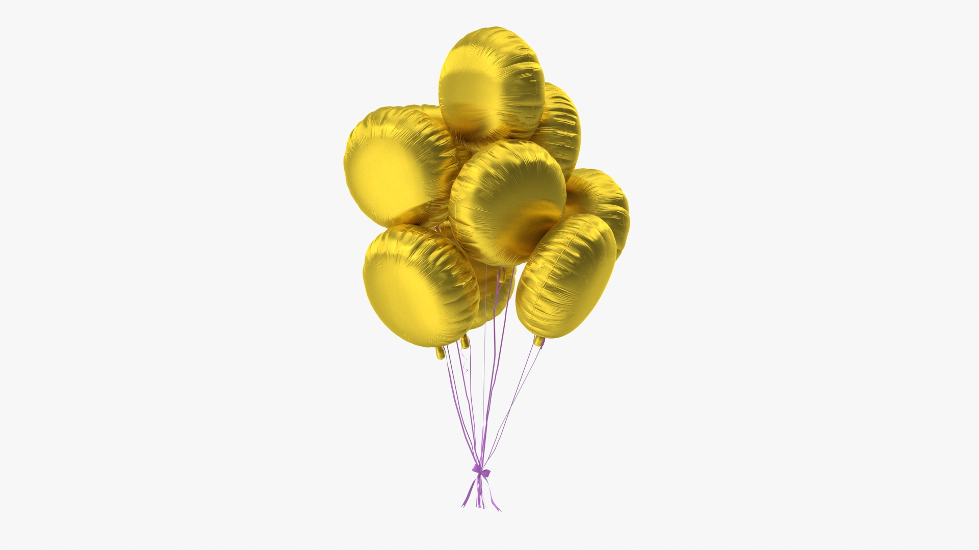 Helium Party Balloons Gold 3D TurboSquid 2078597