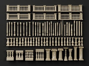 Classic Architectural Balustrade and Column Pack