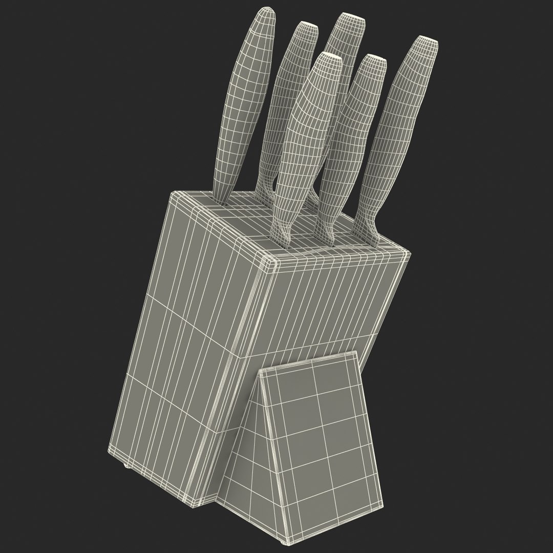 3d Model Knife Block