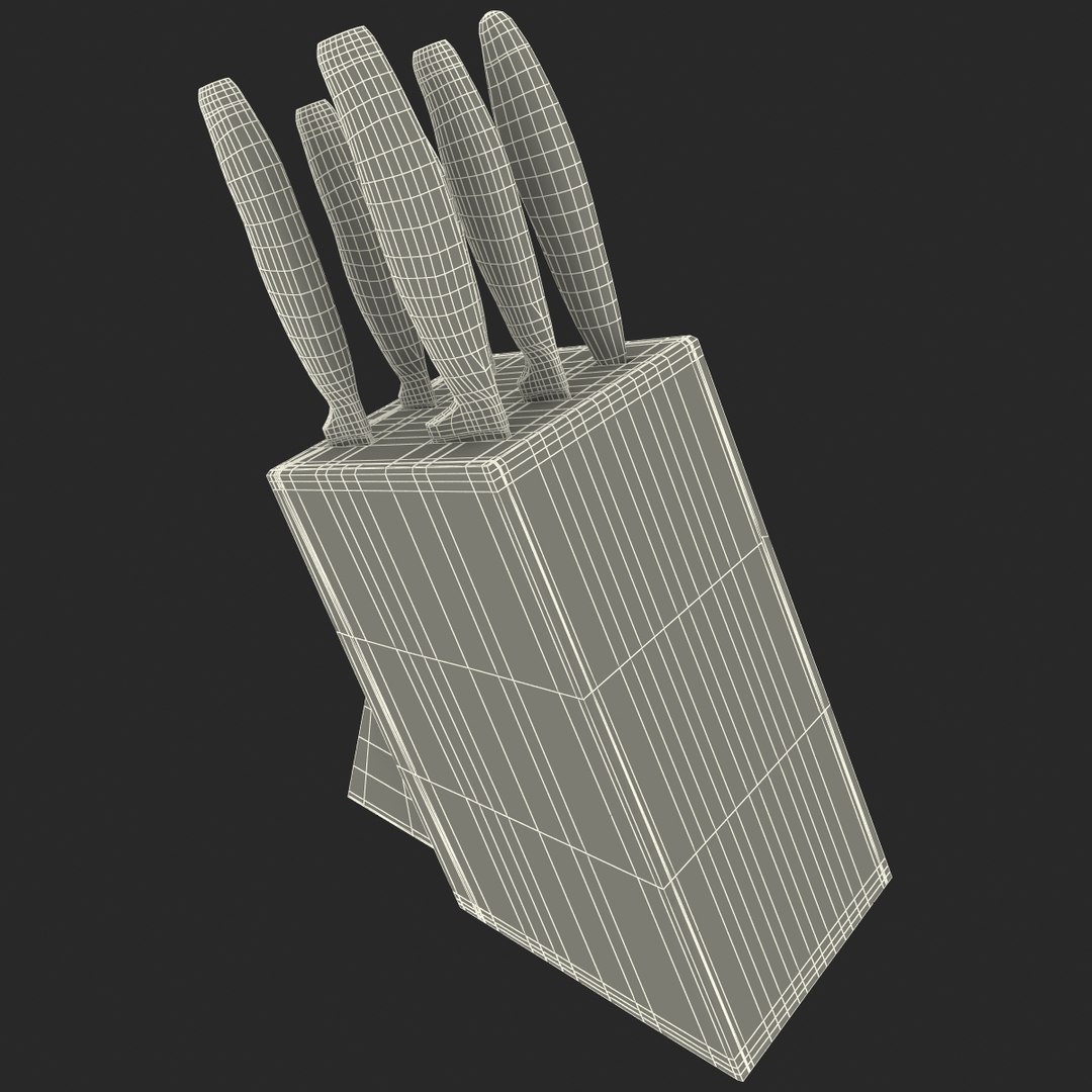 3d Model Knife Block