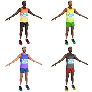 3D pack marathon runner