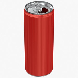 Opened Sleek Can 330ML 3D