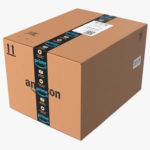 3D Amazon Parcels Box 45x35x30