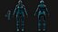 Ski fi girl Low-poly 3D model