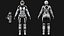 Ski fi girl Low-poly 3D model