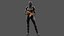 Ski fi girl Low-poly 3D model