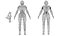 Ski fi girl Low-poly 3D model