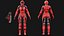 Ski fi girl Low-poly 3D model