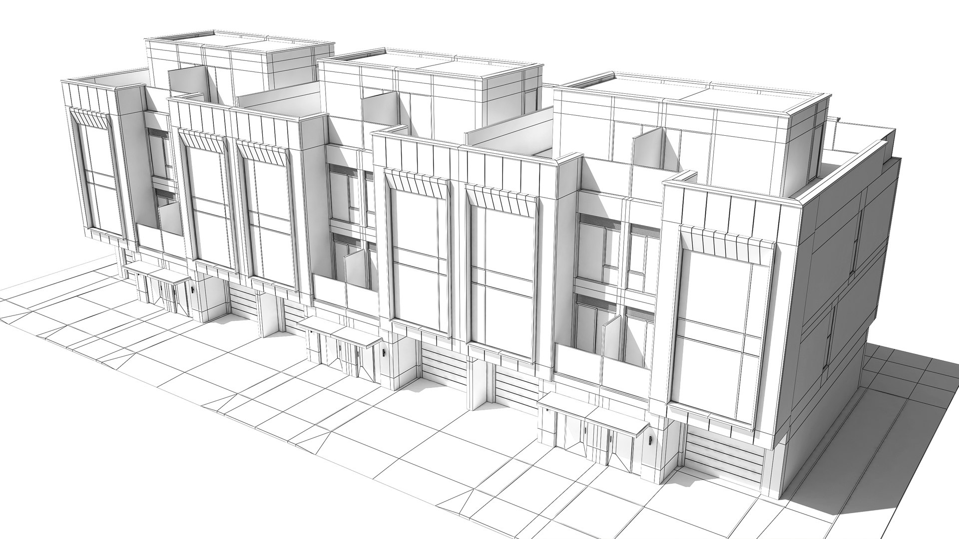 Modern Townhouse 3D Model - TurboSquid 2026886