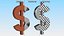 US Dollar Currency Symbol Silver