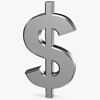 US Dollar Currency Symbol Silver