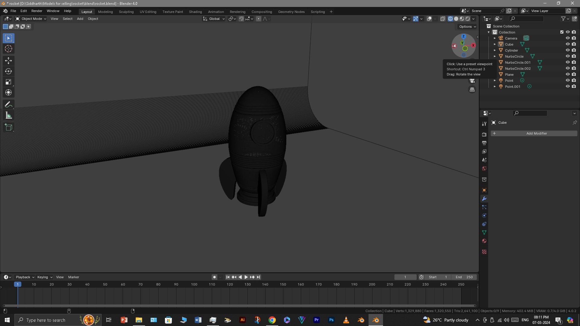 Rocket 3D Model - TurboSquid 2200519