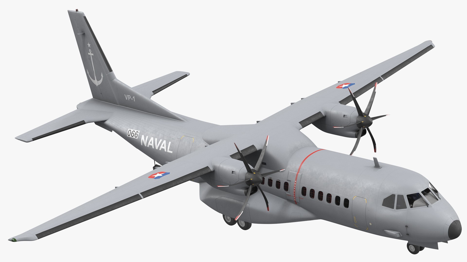 Airbus C295 Twin Turboprop Maritime Patrol Aircraft 3D model preview
