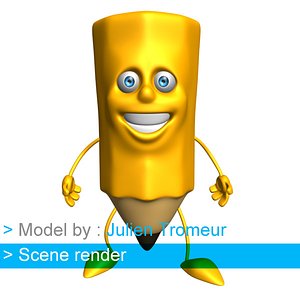 cartoon biped 3d model