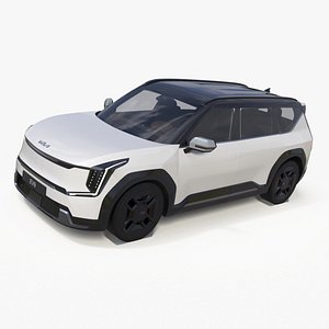 KIA EV9 Luxury Electric SUV Black and White model