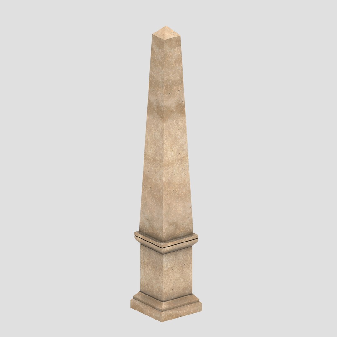 3D Model Minimalist Stone Obelisk Game Ready 3D Printable PBR 4K ...