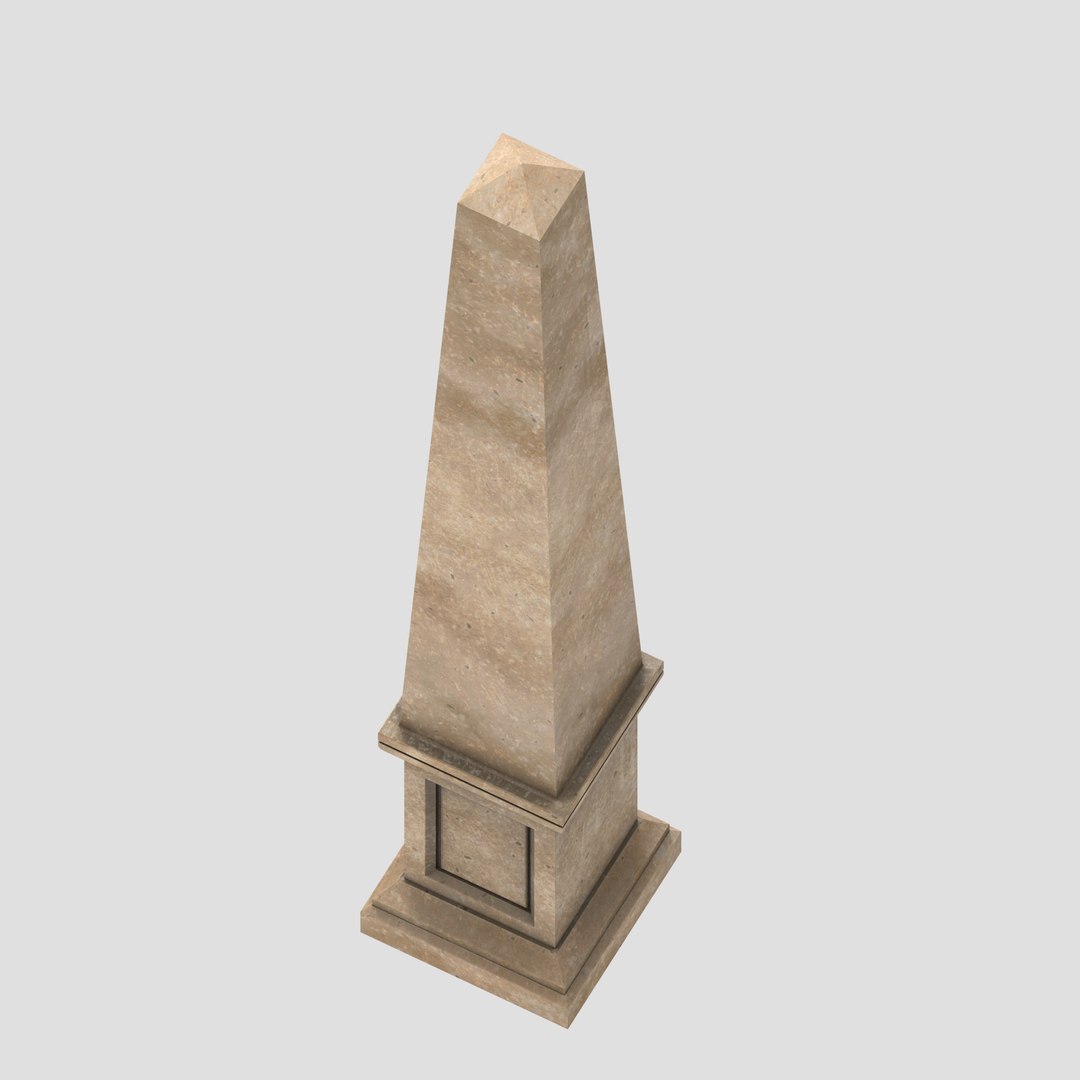 3D Model Minimalist Stone Obelisk Game Ready 3D Printable PBR 4K ...