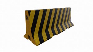 Traffic Barrier Concrete 3M Multiple Colors