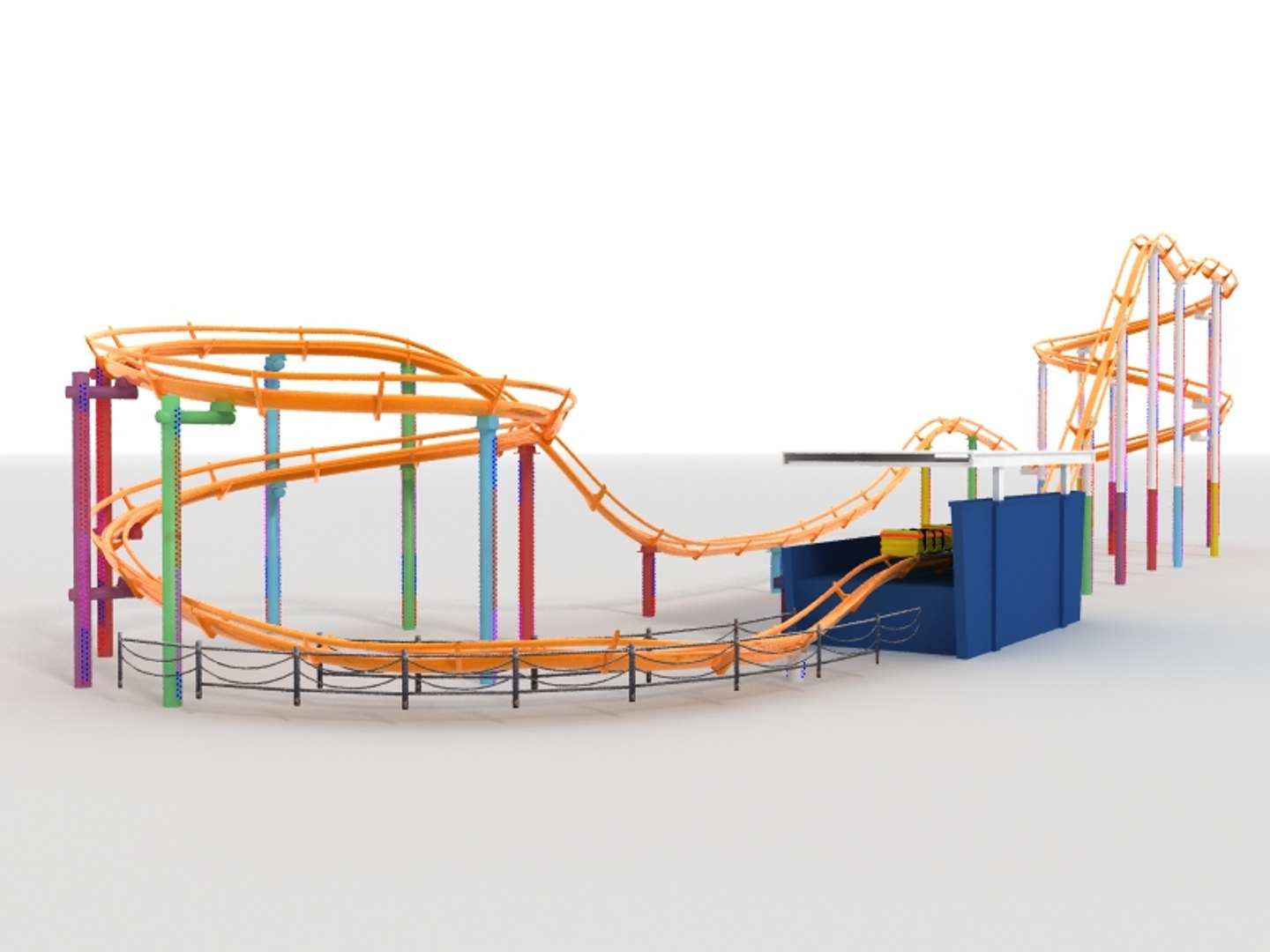 Roller Coaster 3d Model