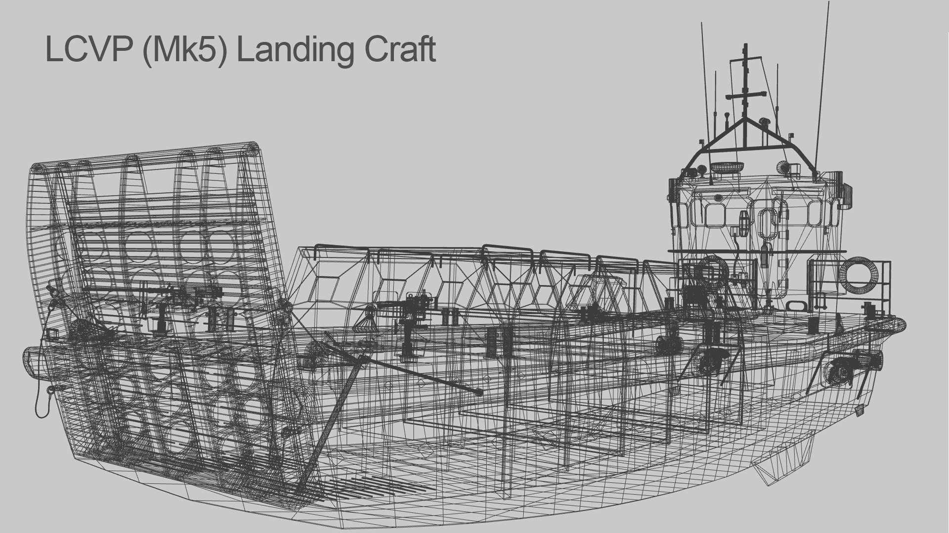 3d Model Landing Craft Lcvp