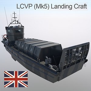 3d model landing craft lcvp