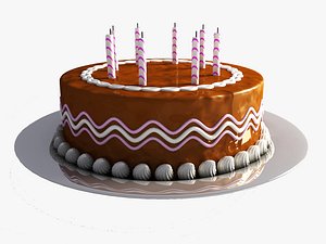birthday cake 3d max