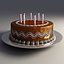 birthday cake 3d max
