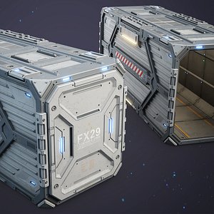 Sci-Fi Container Type C -PBR model