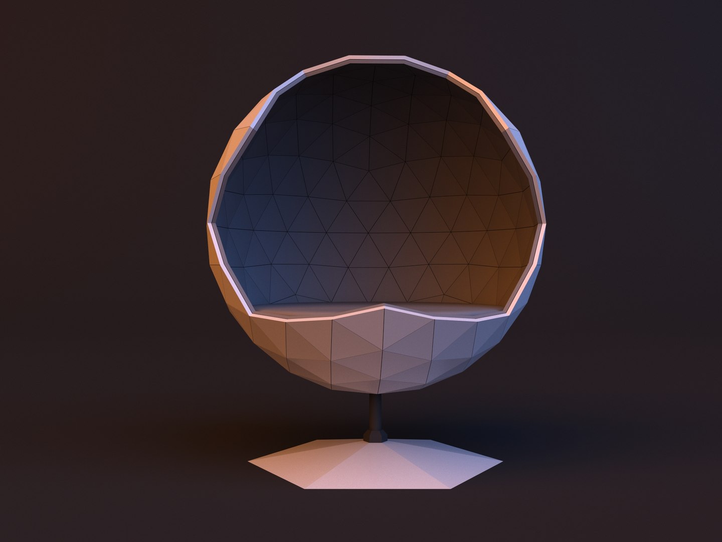 3D Loft Sci-fi Sphere Armchair - TurboSquid 1839509