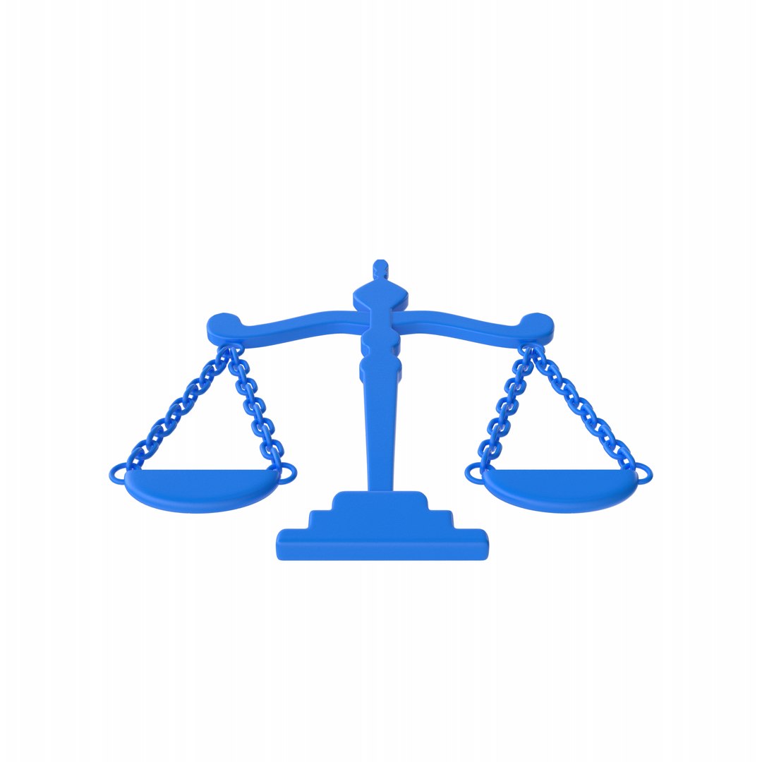 Scales Symbol Blue 3D Model - TurboSquid 2316639
