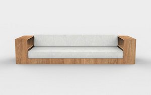 Banquette seating 01 3D model 3D model