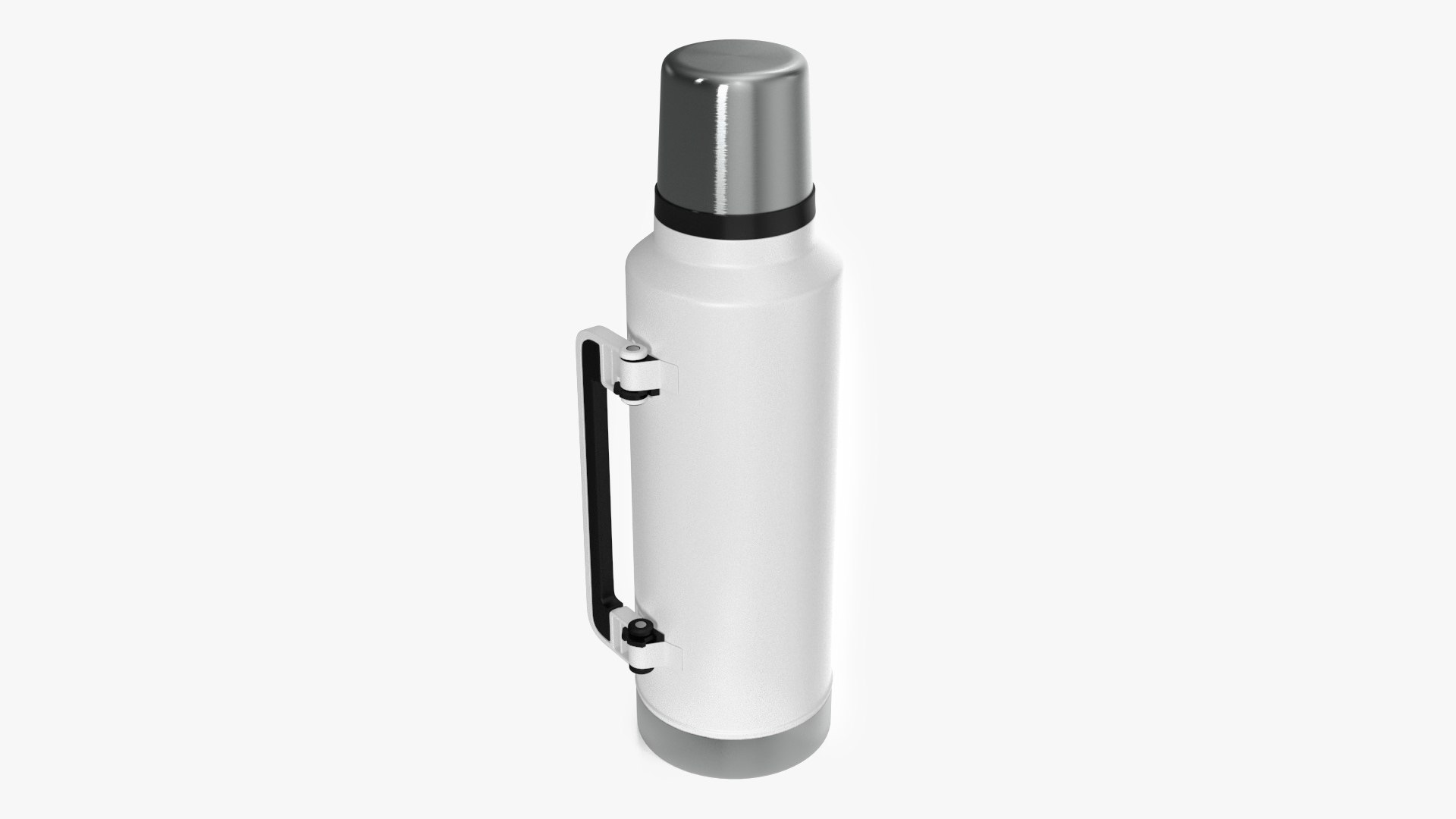 Stainless Steel Thermos with Folded Handle 3D model preview