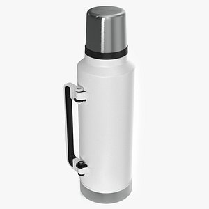 3D Stainless Steel Thermos with Folded Handle model
