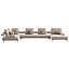Sofá seccional en forma de U con chaise longue tapizada Jaz