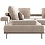 Sofá seccional en forma de U con chaise longue tapizada Jaz