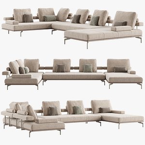 Jaz Upholstered U-Shaped Chaise Sectional Sofa