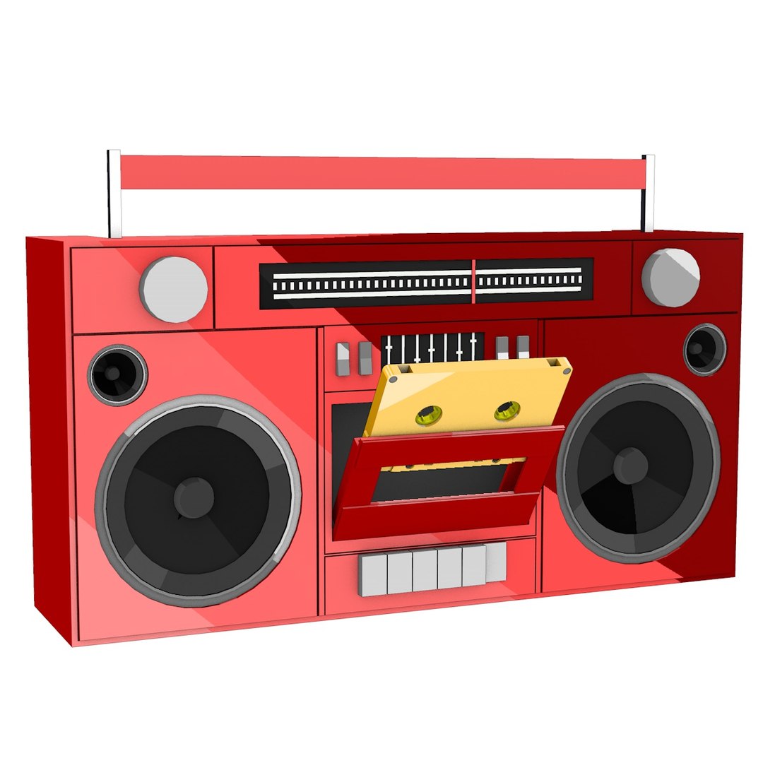 Free Cassette Player Boombox 3D Model - TurboSquid 1489575