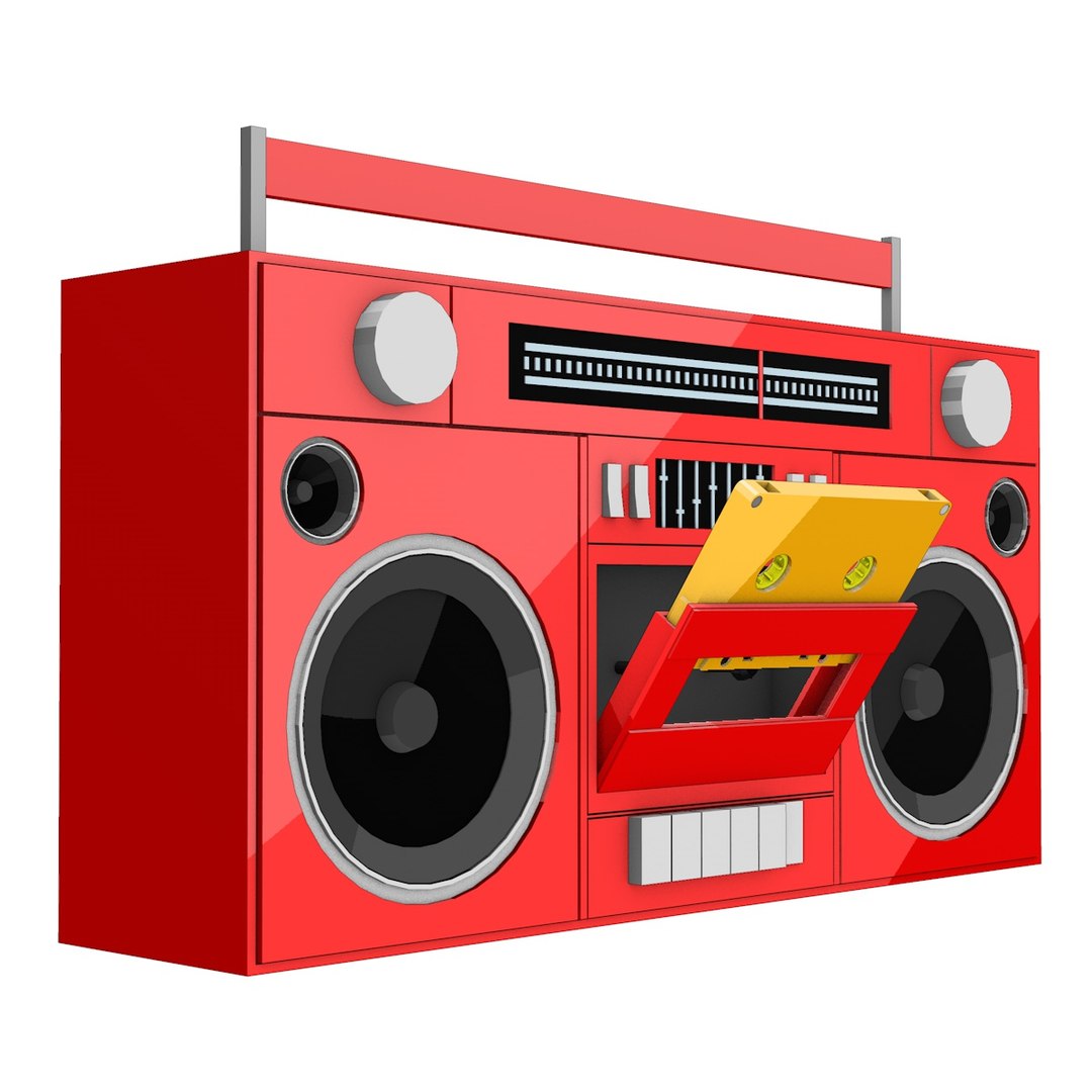 Free Cassette Player Boombox 3D Model - TurboSquid 1489575