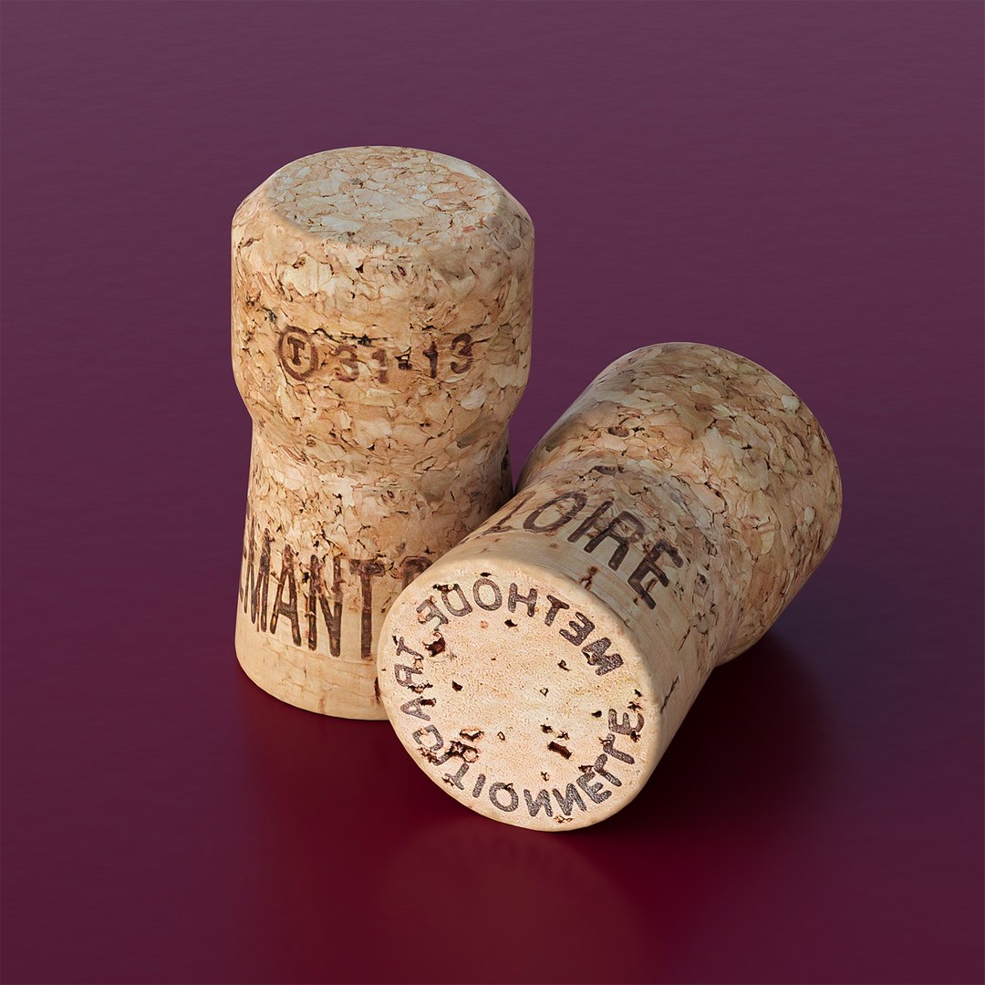 Realistic Champagne cork 3D model