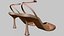 Round-Toe Ankle-Strap Spool-Heel Stiletto Sandals 15