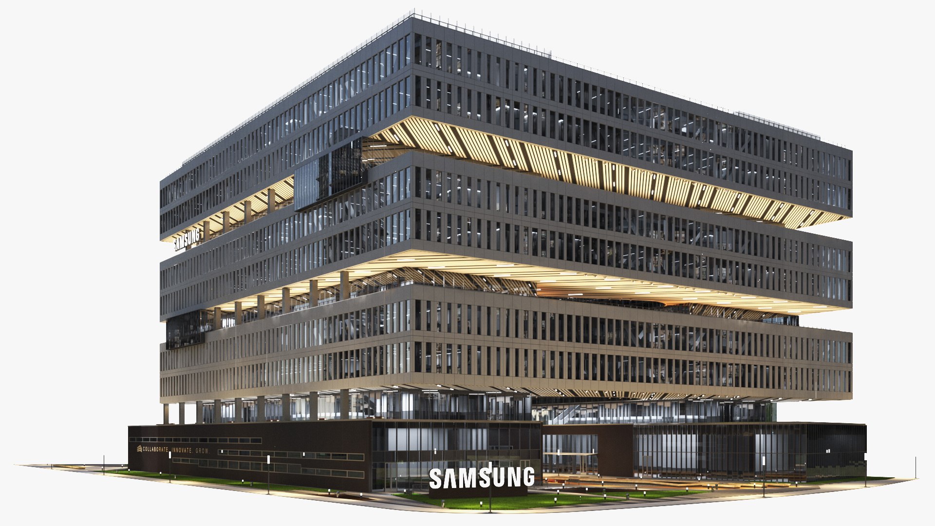 Samsung Office Night Glow Fur 3D model preview