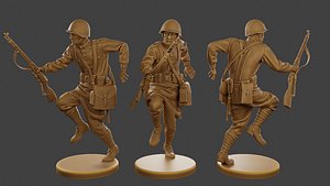 Russian soldier ww2 R3 001 3D
